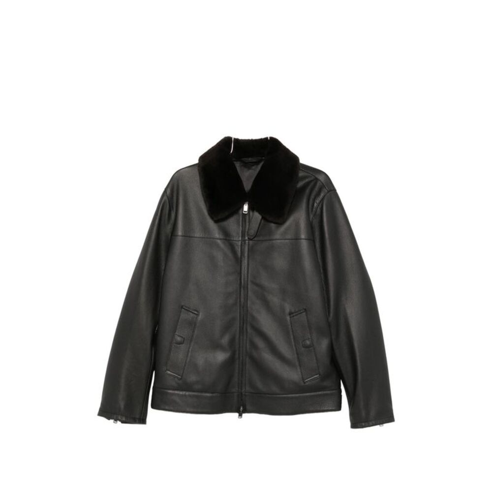 Brioni Black Jackets - Leather Jackets Men